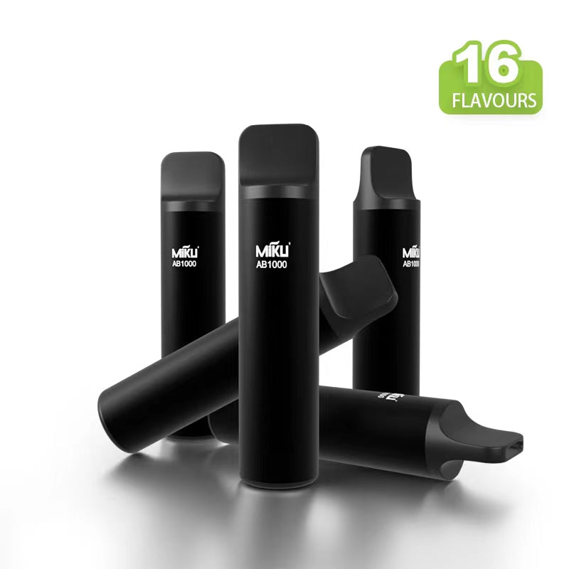 Miku Features a sleek black pearl exterior Disposable vape