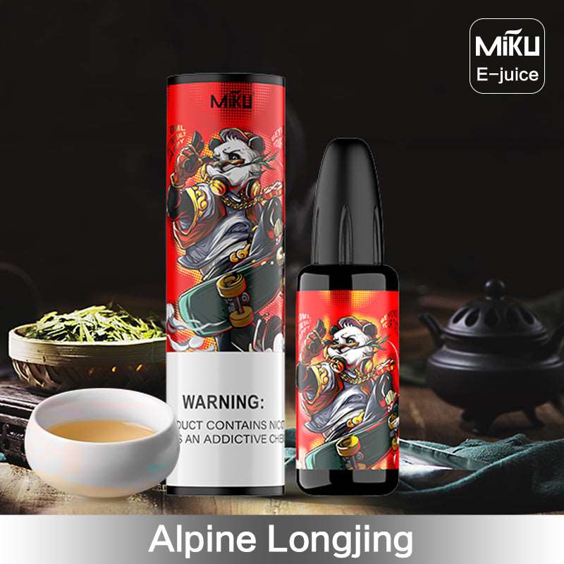 Alpine Longjing, Miku e-juice, a nicotine salt e-liquid