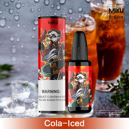 Cola-Iced, Miku e-juice, an Elf bar LOWIT5500 e-liquid