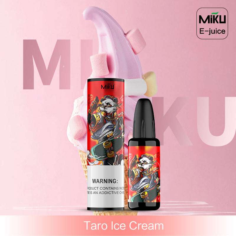 Taro Ice Cream, Miku e-juice, an UWELL Atomization vape juice