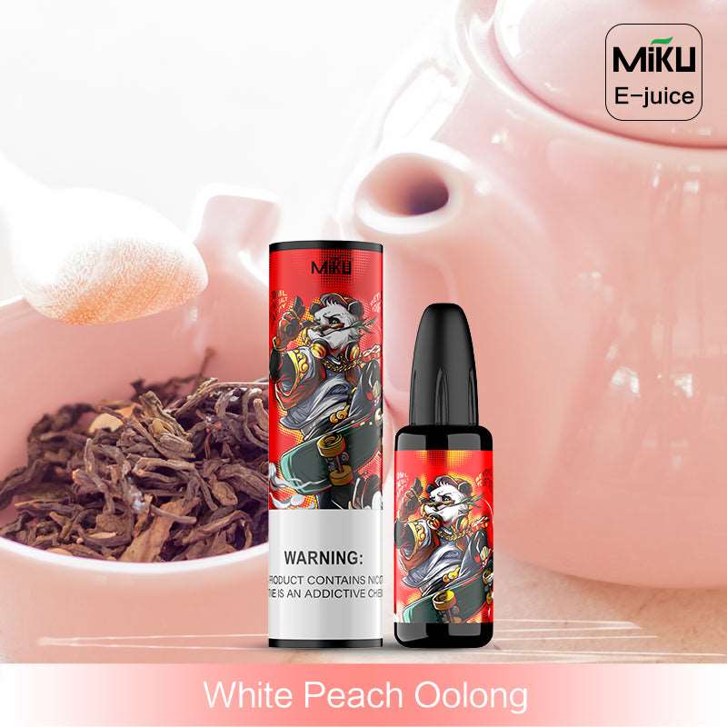 White Peach Oolong, Miku e-juice, a 2023 new e-liquid can be used in Elf bar